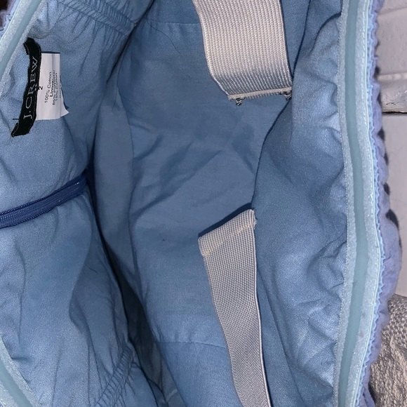 J Crew Fitted Strapless Dress Light Blue Textured - Picture 4 of 7